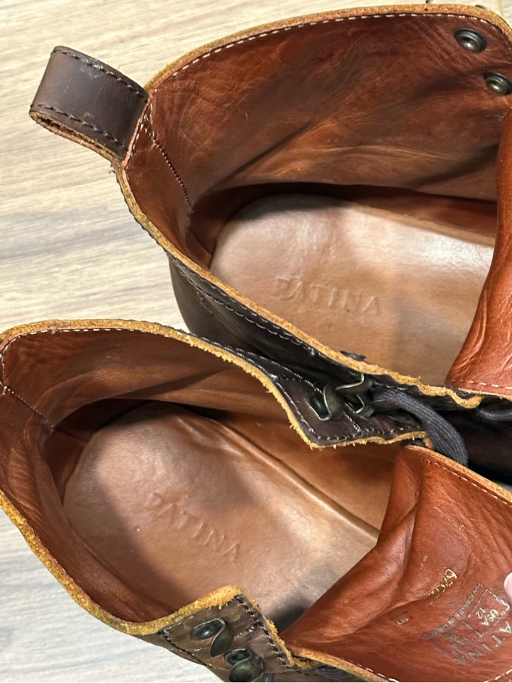 Portland Leather Goods Patina Breaker Boots in Canyon Brown Size Mens 12 - Picture 9 of 11